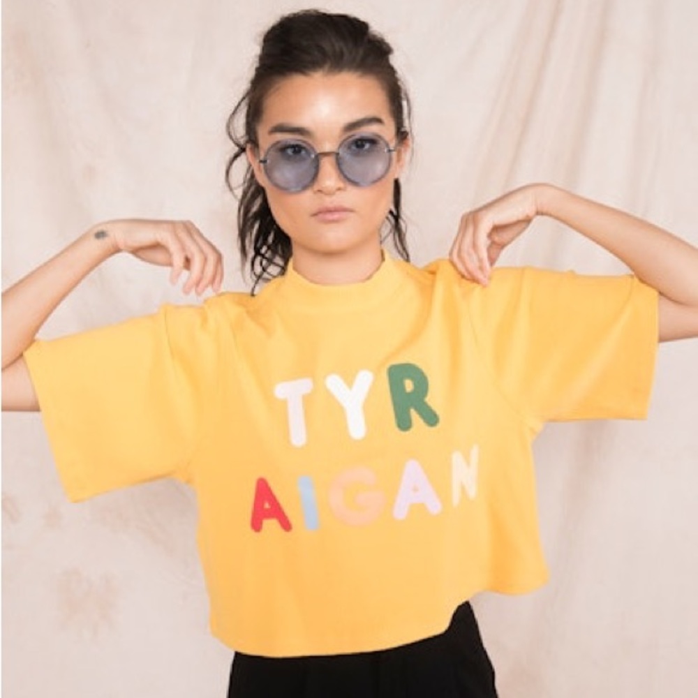 Eggie Yellow Try Again Ribbed Top